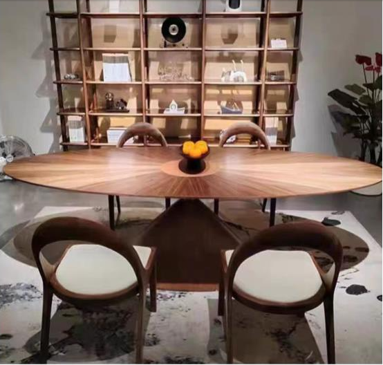Solid Wood Dining Table Modern Design for Home Dining Room